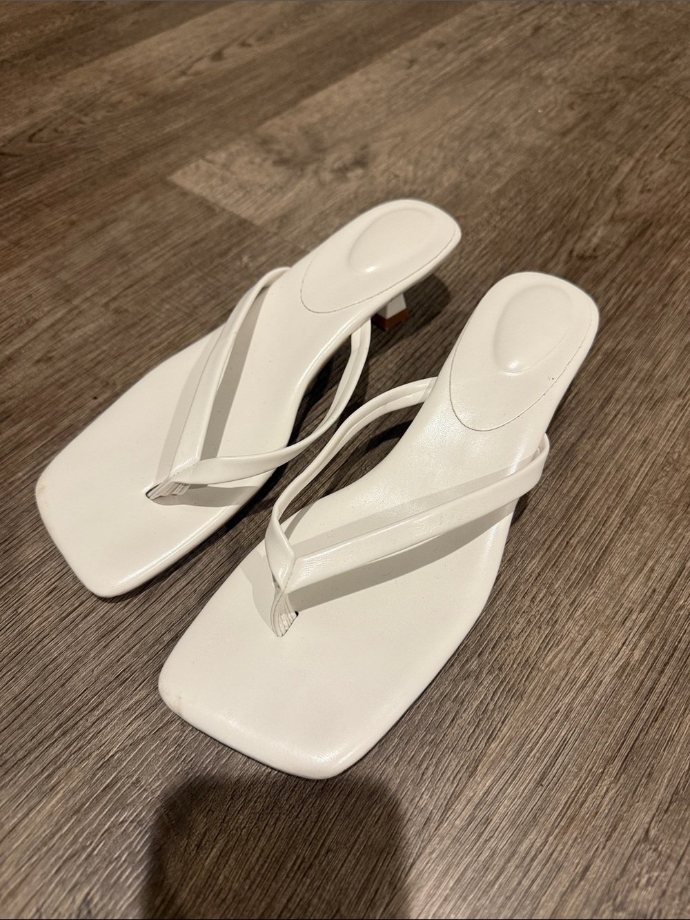 White Kitten toe sandal